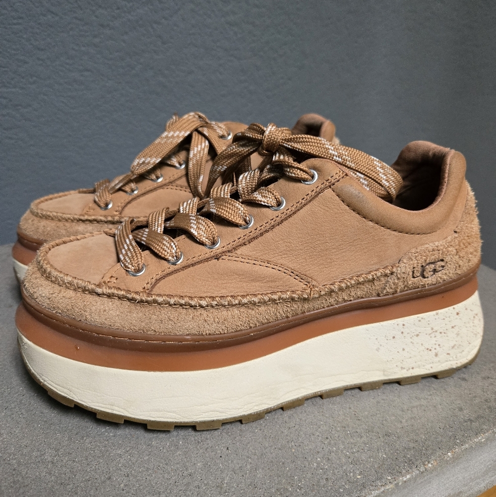 UGG Women's Beige Platform Sneakers